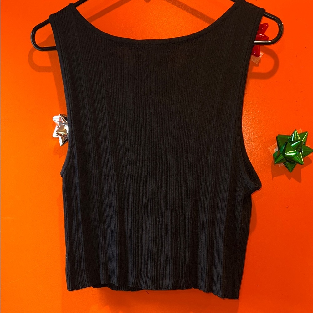 Christian Lacroix Black Sleeveless Crop Top - Picture 5 of 5